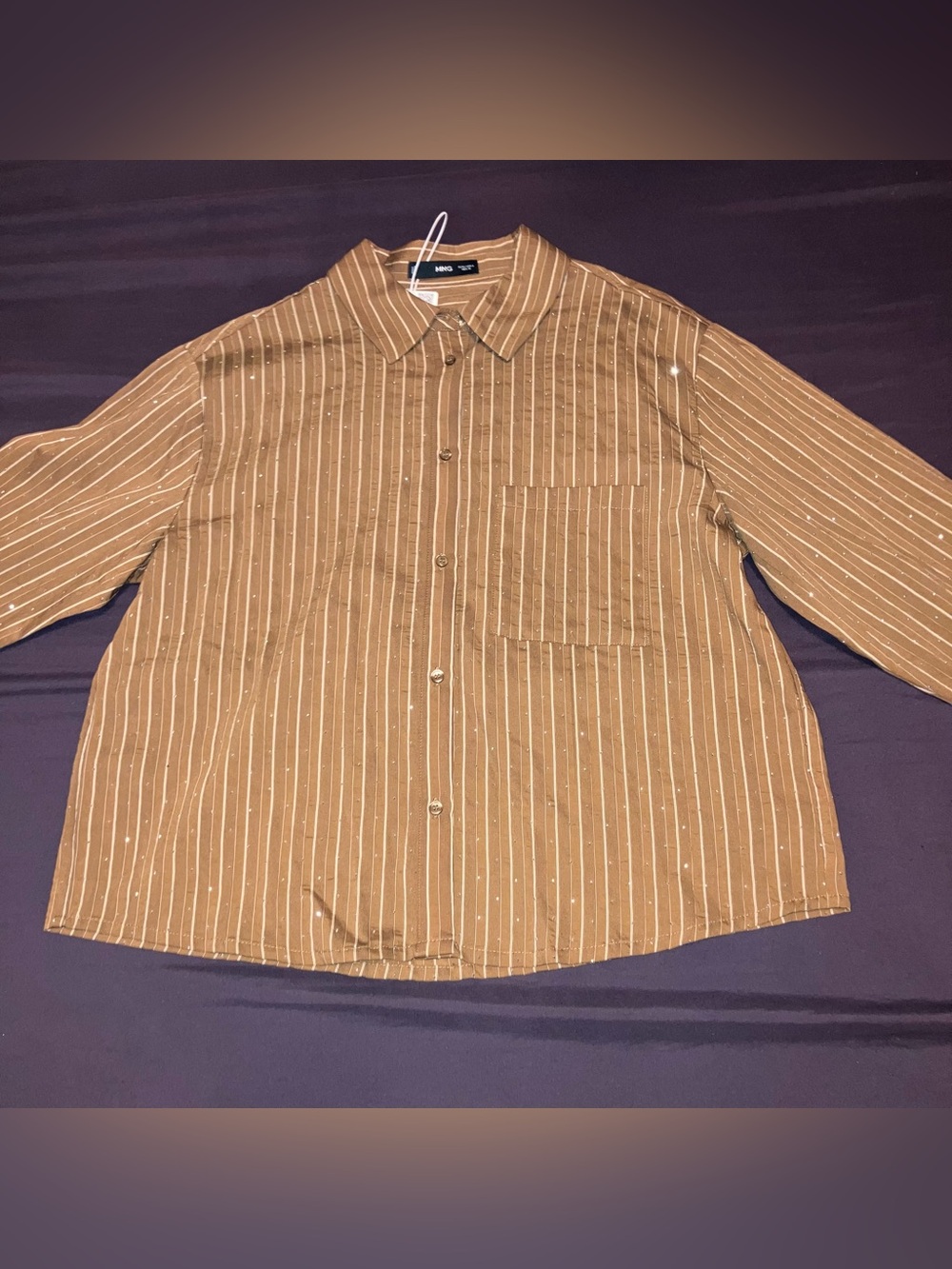 Mango Stripe Rhinestone Shirt - Picture 5 of 15